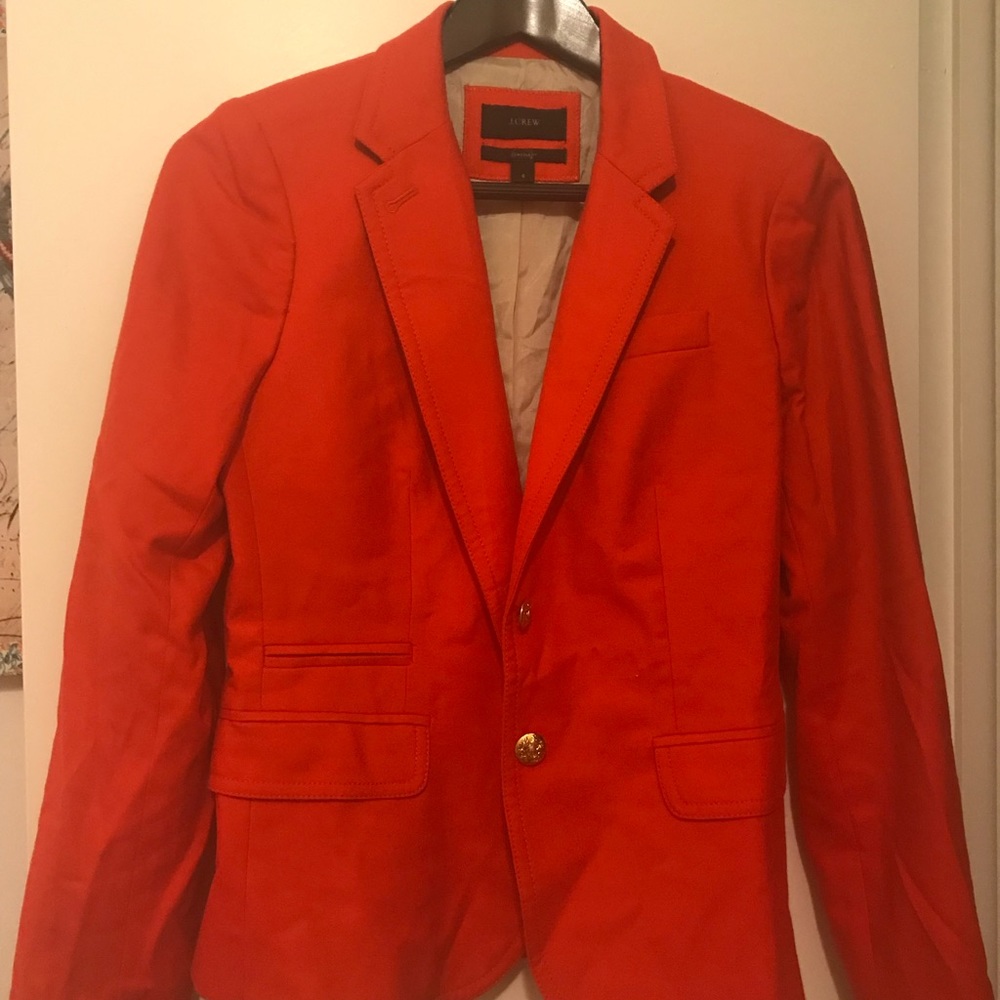 J Crew Bright Orange Blazer